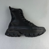 Trewave Thick Sole High Top Martins boots black