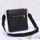 Men's Detachable Shoulder Strap Simple Printed Retro Shoulder Bag Crossbody Bag 2471