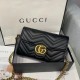 Women's GG Marmont Gold Label Metal Logo Chain Quilted Leather Single Shoulder Crossbody Bag 7713-1