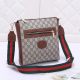 Men's Detachable Shoulder Strap Simple Printed Retro Shoulder Bag Crossbody Bag 2471