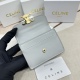 Men's Gold Label Logo Cowhide Light Luxury Card Bag Blue 10582