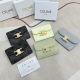 Men's Gold Label Logo Cowhide Light Luxury Card Bag black 10582