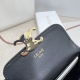 Men's Gold Label Logo Cowhide Light Luxury Card Bag black 10582
