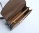 Women's Ophidia Shiny Gold Accessories Classic Ribbon Canvas Panel Leather Shoulder Crossbody Handbag 8601