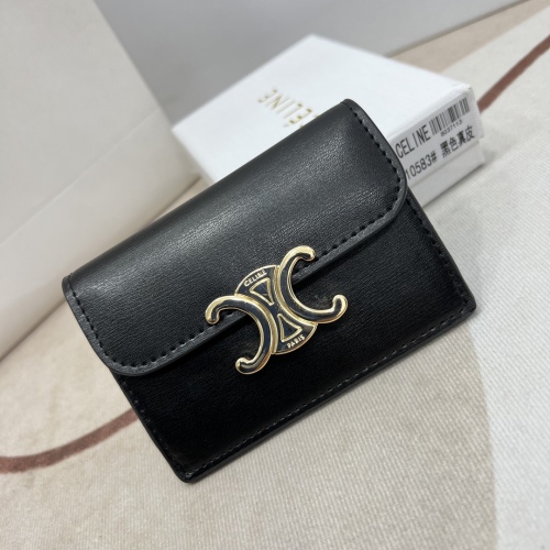 Men's Gold Label Logo Cowhide Light Luxury Card Bag black 10582