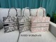 Women's Book Tote Stripe Printed Embroidered Tote Bag Handbag Shopping Bag 1003