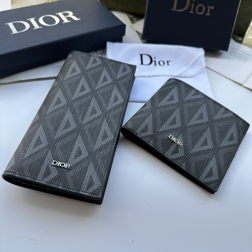 Men's Diamond Double Fold Canvas Collar Leather Card Bag black 633