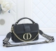 Women's Montaigne Gold Label Logo Chain Printing Embroidered Canvas Panel Leather Single Shoulder Crossbody Handbag 8835