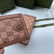 Women's Gold Label Logo Retro Printed Canvas Leather Wallet Pink 501