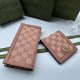 Women's Gold Label Logo Retro Printed Canvas Leather Wallet Pink 501