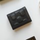 Women's GG Matelasse Gold Logo Folding Leather Card Bag Wallet black 723786