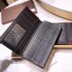 Men's Classic Vintage Red&Green Striped Soft Leather Wallet black