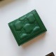 Women's GG Matelasse Gold Logo Folding Leather Card Bag Wallet Green 723786