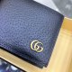 Men's GG Marmont Gold Logo Long Leather Wallet black