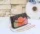 Women's Colored Pumpkin Print Chain Canvas Crossbody Shoulder Bag 2769