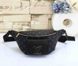 Men's Full-print Zipper Canvas Patchwork Leather Crossbody Shoulder Bag 8967