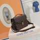 Women's Pochette Metis Embossed Buckle Postman Bag Cross Shoulder Handbag 40780