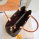 Women's Checkerboard Printed Canvas Patchwork Leather Crossbody Shoulder Handbag 41056