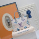 Women's ONTHEGO Watercolor Detachable Adjustable Shoulder Strap Pattern Embossed Canvas Tote Bag Shopping Bag Handbag white blue 44578-2