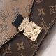 Women's Classic Embossed Gold Buckle Chain Microfiber Cross Shoulder Handbag brown 46279