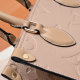 Women's Classic Embossed Microfiber Paired with Wallet Cross Shoulder Handbag apricot 45039