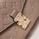 Women's Classic Embossed Gold Buckle Chain Microfiber Cross Shoulder Handbag apricot 46279