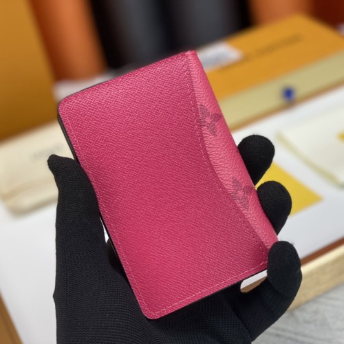 Men's Classic Printed Fashion Cowhide Wallet Card Bag pink M30301