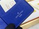 Men's Classic Printed Fashion Cowhide Wallet Card Bag blue M30301