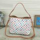 Women's New Colorful Printed Canvas Patchwork Leather Travel Bag Crossbody Shoulder Bag B40153