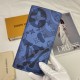 Men's Classic Ink Print Long and Short Wallet Blue 82306