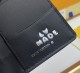 Men's NIGO Heart Pattern Logo Outer Patch Bag Denim Fabric&Leather Wallet Card Bag black M81015