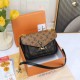 Women's Passy Classic Printed Adjustable Canvas Patchwork Leather Messenger Bag Crossbody Shoulder Bag brown 93022