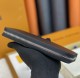Women's Zippy Silver Hardware Printed Perforated Design Calfskin Wallet black M61867