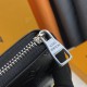 Men's New Retro Embossed Calf Leather Wallet Card Bag black M60017