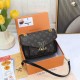 Women's Passy Classic Printed Adjustable Canvas Patchwork Leather Messenger Bag Crossbody Shoulder Bag brown 93022