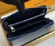 Men's New Retro Embossed Calf Leather Wallet Card Bag blue M60017