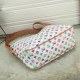 Women's New Colorful Printed Canvas Patchwork Leather Travel Bag Crossbody Shoulder Bag B40153