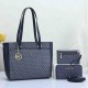 Women's Charlottey Printed Color-blocking Zipper Tote Bag Single Shoulder Handbag 8892