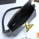 Women's Triangle Metal Logo Lock Buckle Leather Handheld Shoulder Bag 9199