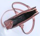 Women's Metal Engraved Logo Leather Tote Bag Shopping Bag Crossbody Shoulder Handbag 68801