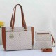 Women's Charlottey Printed Color-blocking Zipper Tote Bag Single Shoulder Handbag 8892