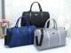 Men's Classic Logo Detachable Shoulder Strap Canvas Panel Leather Travel Bag Box Bag 2633