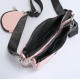 Women's Classic Triangle Logo Chain Detachable Adjustable Shoulder Strap Single Shoulder Crossbody Bag 6013