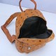 Women's Rivet Trimmed Printed Leather Backpack Schoolbag 281