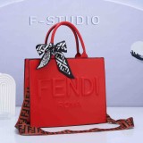 Women's Bow Decoration Three-dimensional Large Font Logo Handbag Shopping Bag 6921F