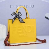 Women's Bow Decoration Three-dimensional Large Font Logo Handbag Shopping Bag 6921F