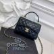 Women's Classic Flap Diamond Patterned Chain Lambskin Flap Style Crossbody Shoulder Handbag black 6038
