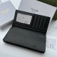 Men's Minimalist Solid Color Portable Cowhide Wallet black 505