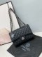 Women's Gold Buckle Diamond Patterned Chain Flip Style Crossbody Shoulder Bag 6041