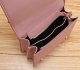 Women's Ribbon Diamond Patterned Stitching Gold Label Leather Crossbody Shoulder Bag 1446
